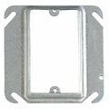 Abb Electrical Box Cover, 1 Gang, Square, Steel, Raised 3574A